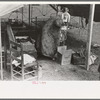 Setting up housekeeping in tent home near Harlingen, Texas