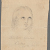 A small portrait in pencil captioned "Sinless Child/Eva/By H. Jenks"