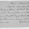 Birth Certificate for child named Charity, born to Nanny, signed by Elizabeth Maunsell, Harlem, New York