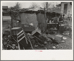 Home of Mexican squatters in San Antonio, Texas. They were receiving commodities from relief