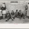 Part of lineup of Mexicans waiting for relief commodities San Antonio, Texas