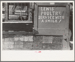 Peddler's licenses on poultry truck, market, San Antonio, Texas