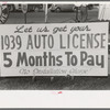 Auto license in Texas can be bought on the installment plan, San Antonio, Texas