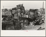 Backyard of Mexican family with old truck, Mexican district, San Antonio, Texas