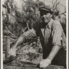 Lumberjack at camp near Effie, Minnesota