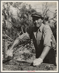 Lumberjack at camp near Effie, Minnesota