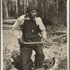 Old lumberjack, over seventy and still working at camp near Effie, Minnesota