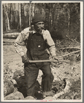 Old lumberjack, over seventy and still working at camp near Effie, Minnesota