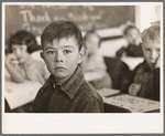 Pupil in rural school. Williams County, North Dakota