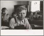 Pupil in rural school. Williams County, North Dakota