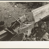 Gold mining sluice, Two Bit Creek, South Dakota