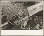 Gold mining sluice, Two Bit Creek, South Dakota