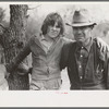 Migrant father and daughter near Harlingen, Texas