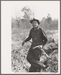 Sharecropper and plow, near Laurel, Mississippi