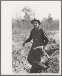 Sharecropper and plow, near Laurel, Mississippi