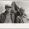 Migrant man and wife camped near Sebastian, Texas