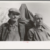 Migrant man and wife camped near Sebastian, Texas