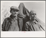 Migrant man and wife camped near Sebastian, Texas