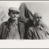 Migrant man and wife camped near Sebastian, Texas