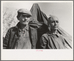 Migrant man and wife camped near Sebastian, Texas