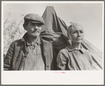 Migrant man and wife camped near Sebastian, Texas