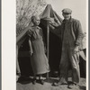 Migrant man and wife camped near Sebastian, Texas