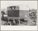 Trailer of migrant family, Edinburg, Texas