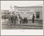 Negroes along the railroad track waiting for work, Raymondville, Texas
