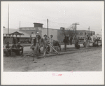 Day laborers waiting to be assigned to work, Raymondville, Texas