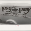 Sign on milk wagon, Crystal City, Texas