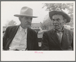 Old timers in front of courthouse, San Augustine, Texas