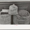 Cane, corn and cotton seed displayed for sale for seed purposes. These are the main crops of San Augustine County, Texas