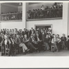 Mass meeting of San Augustine County residents gathered to discuss methods of raising funds to continue WPA (Work Projects Administration) roadwork, San Augustine, Texas