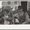 Old timers in front of courthouse, San Augustine, Texas