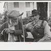 Old timers in front of courthouse, San Augustine, Texas