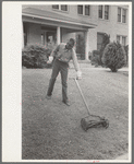 Cutting grass, San Augustine, Texas