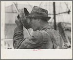 Oil field worker drinking water, Kilgore, Texas