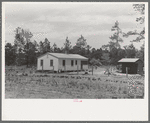 House and shed of FSA (Farm Security Administration )client, Sabine Farms, Marshall, Texas