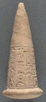 Cone of baked clay …