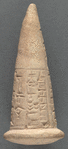 Cone of baked clay …