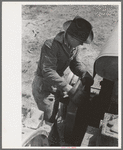 Mr. Milton, pioneer farmer at El Indio, Texas