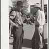 Two farmers talking together, Marshall, Texas