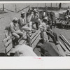 Group of FSA (Farm Security Administration) clients listening to speaker on project near Marshall, Texas. Sabine Farms, Texas