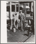 Oilers at streetcar terminal, Oklahoma City, Oklahoma