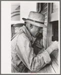 Streetcar employee reporting over telephone. Streetcar terminal, Oklahoma City, Oklahoma