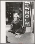 Display in front of shoe store, Muskogee, Oklahoma