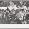 Revivalist rally under tree in square, Saturday afternoon, Tahlequah, Oklahoma