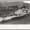 Partially-paralyzed man in May's Avenue camp, Oklahoma City, Oklahoma