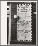Timetable of interurban terminal, Oklahoma City, Oklahoma