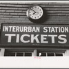 Sign at entrance to interurban terminal, Oklahoma City, Oklahoma